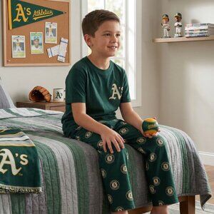 MLB Boys Team Print Sleepwear Pant Oakland Athletics Large/7